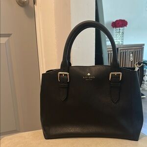 Kate Spade Black Satchel with Gold Hardware